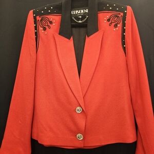 80s, Blazer, 90s, Red, Shoulder pads, Party, Vintage, Streetwear, Wedding, Forma